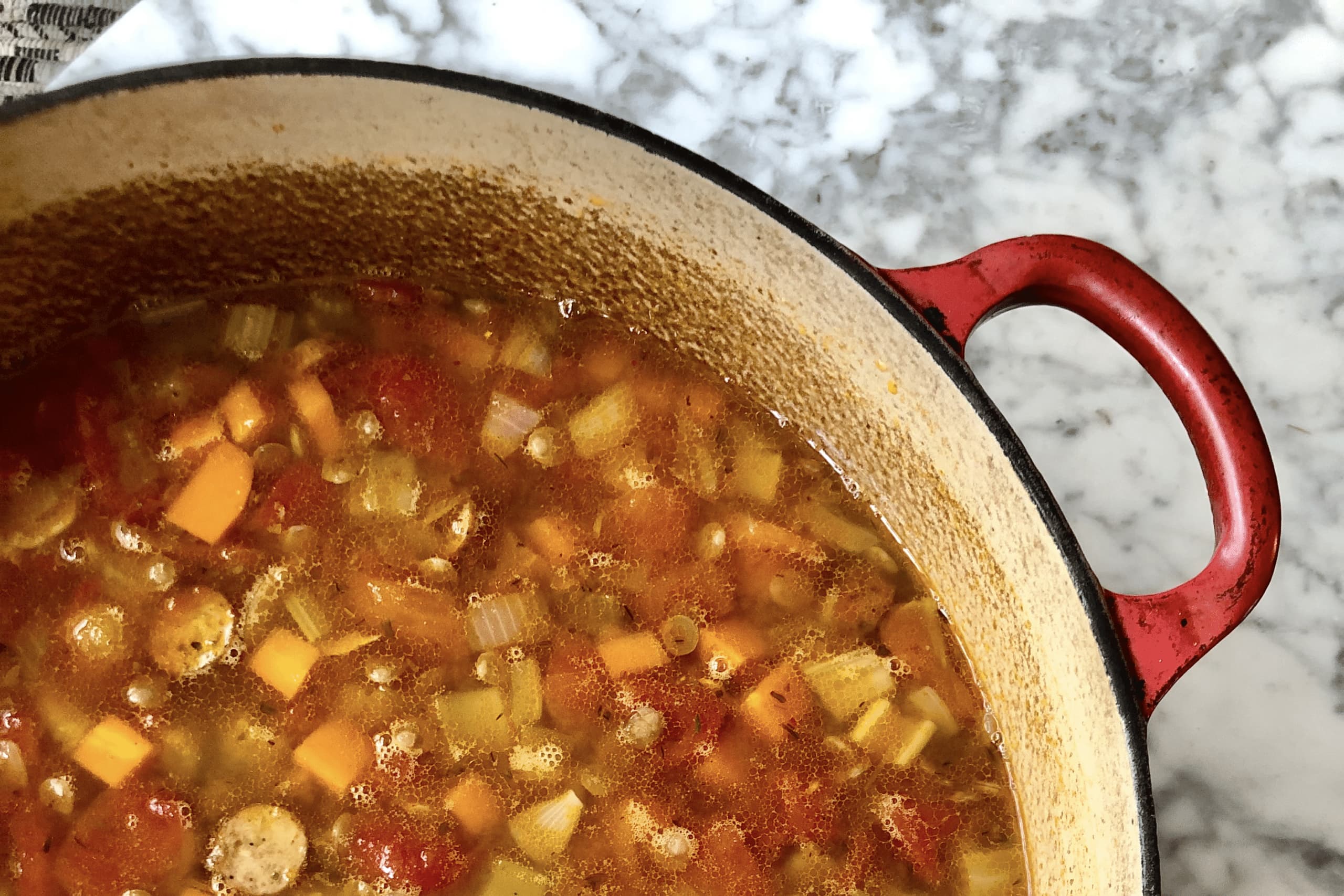 Recipe: Hearty Sausage Lentil Soup